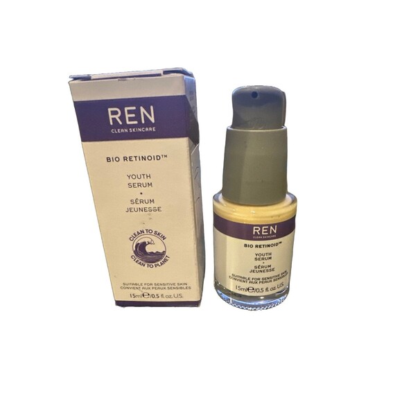 REN Bio Retinoid Youth Serum 15ml .5oz NIB Glass Bottle in Box - Picture 1 of 2